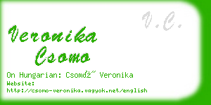 veronika csomo business card